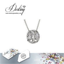 Destiny Jewellery Crystal From Swarovski Necklace Round Pendant